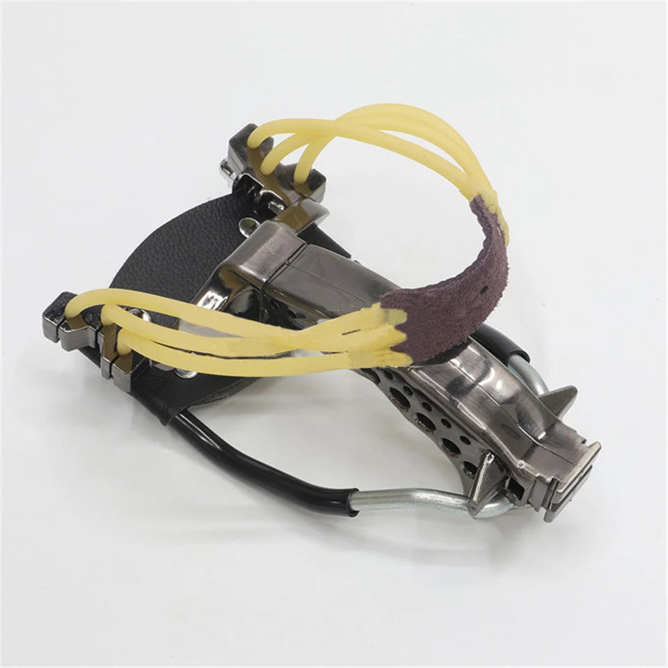 Slingshot Outdoor Bow  Sling Shot Powerful Hunting With 3 Rubber Band Tubing Catapult Professional Tactical Pocket Target