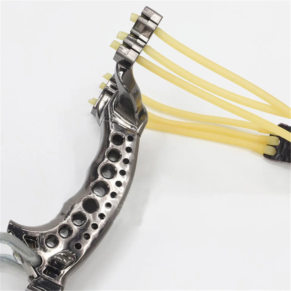 Slingshot Outdoor Bow  Sling Shot Powerful Hunting With 3 Rubber Band Tubing Catapult Professional Tactical Pocket Target