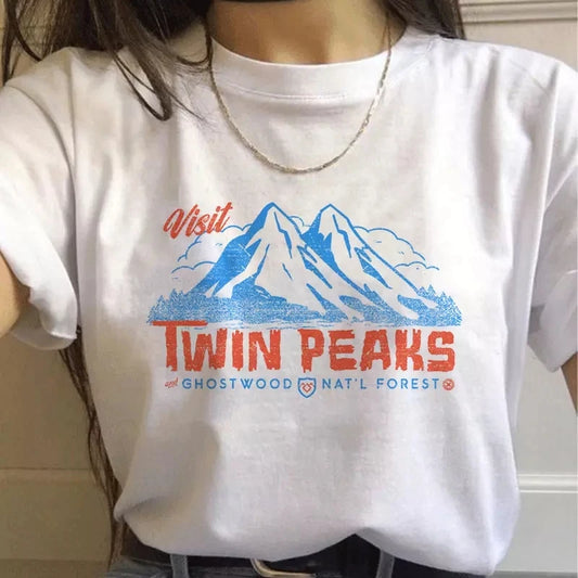 Twin Peaks Graphic T Shirts Women New Summer Harajuku Short Sleeve Tshirt O-neck Ladies T Shirt Streetwear Female Tops
