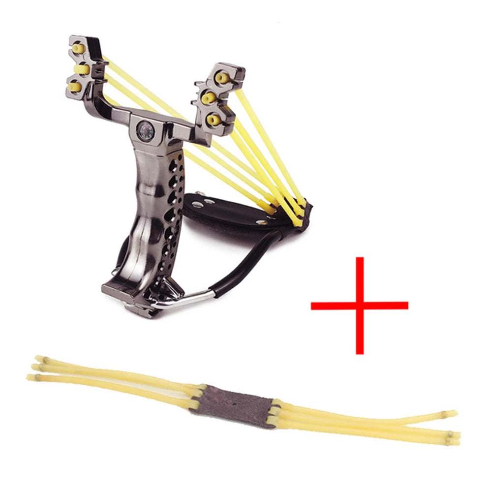 Slingshot Outdoor Bow  Sling Shot Powerful Hunting With 3 Rubber Band Tubing Catapult Professional Tactical Pocket Target