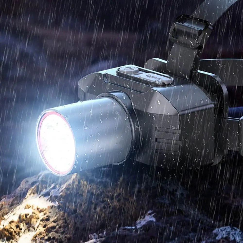 Strong Light Zoom Headlight USB Rechargeable 3 Light Modes Head Mounted Flashlight Waterproof Super Bright Led Headlamp
