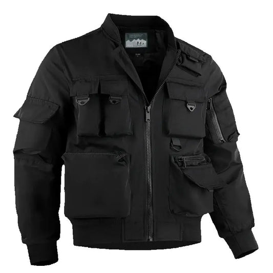 Tactical Jacket Men Autumn and Winter Casual Versatile Trend Outdoor Safari Style Cargo Coat Windproof Campus Clothing