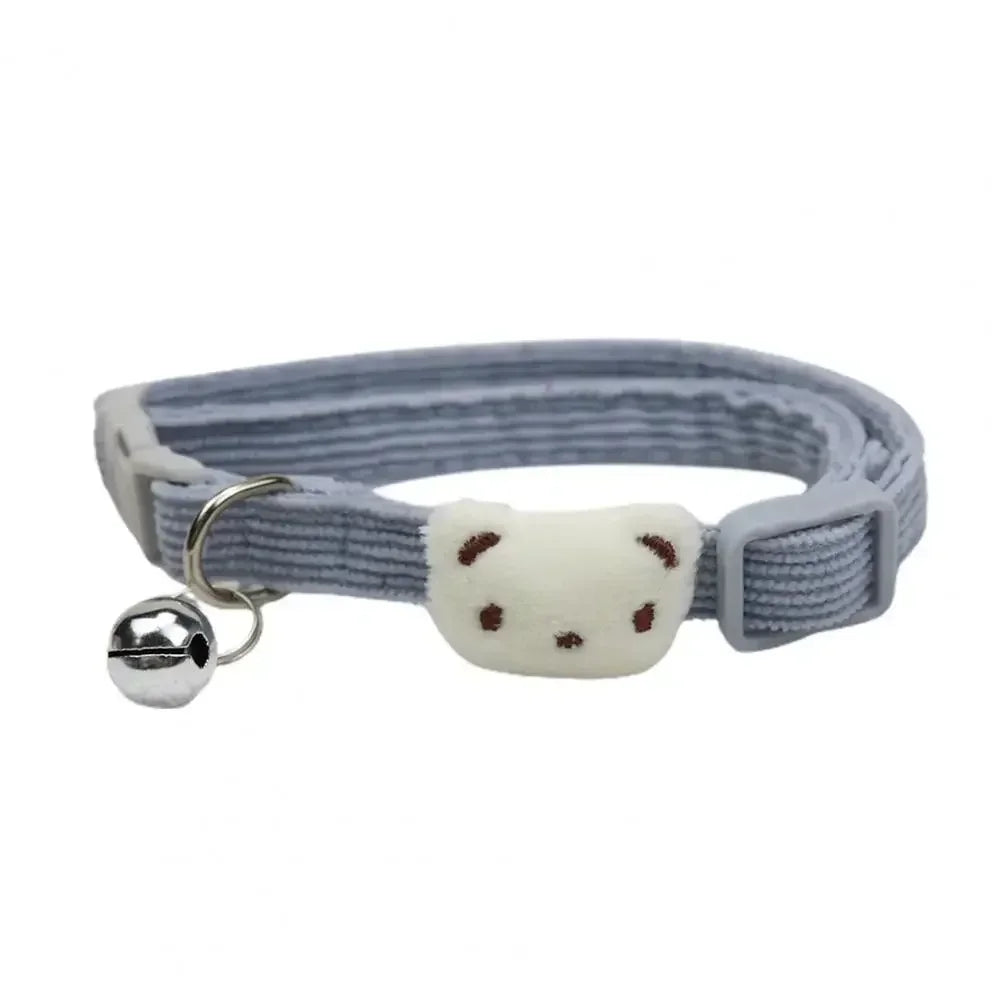 для собак Lovely Pet Collar Adjustable Cartoon Style Soft Pet Necklace with Bell Adjustable Small Dog Cat Collar Pet Supplies