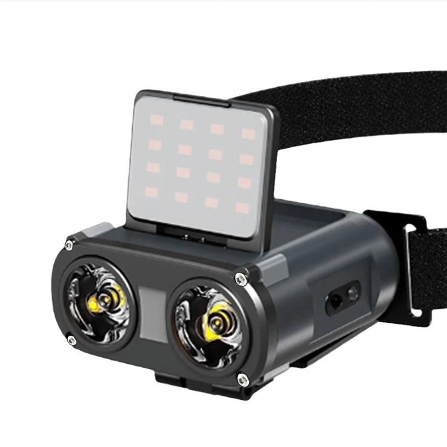 Sensor COB LED Headlamp Cap Clip Light USB Rechargeable Head Flashlight Built-in Battery Headlight Led Head for Fishing Camping
