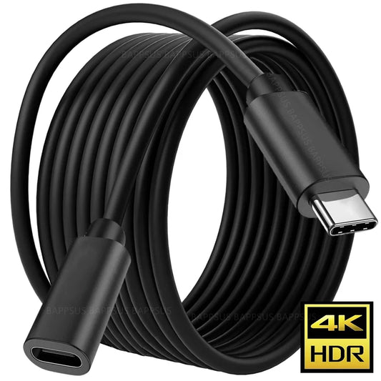USB Type C Cable USB C Male To Type-C Female Extension Cable QC Fast Charging For Laptop PC Fast Transfer Data USB C Cable Cord