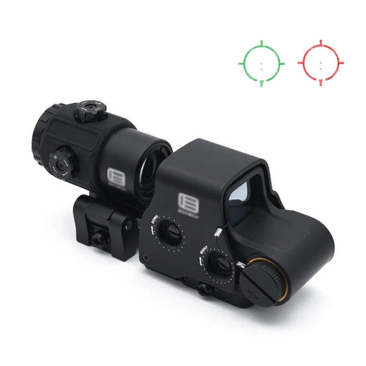 Tactical  558 G43 G33 G45 Holographic Collimator Sight Red Green Dot Sight 3X Magnifier Quick Detachable for Hunting Riflescope