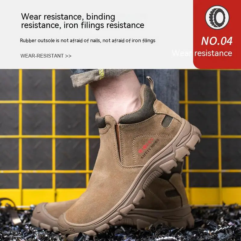 Safety Shoes Men Work Sneakers Indestructible Shoes Anti-smash Anti-puncture Protective Boots advanced non-slip traction ﻿