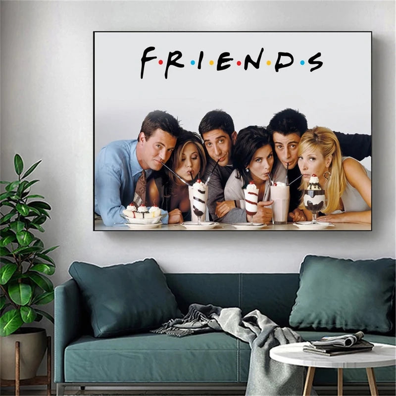 Friends Tv Show Poster Aesthetics Six of One Movie Pictures Canvas Painting For Wall Art Mural Room Decor Home Living Decoration