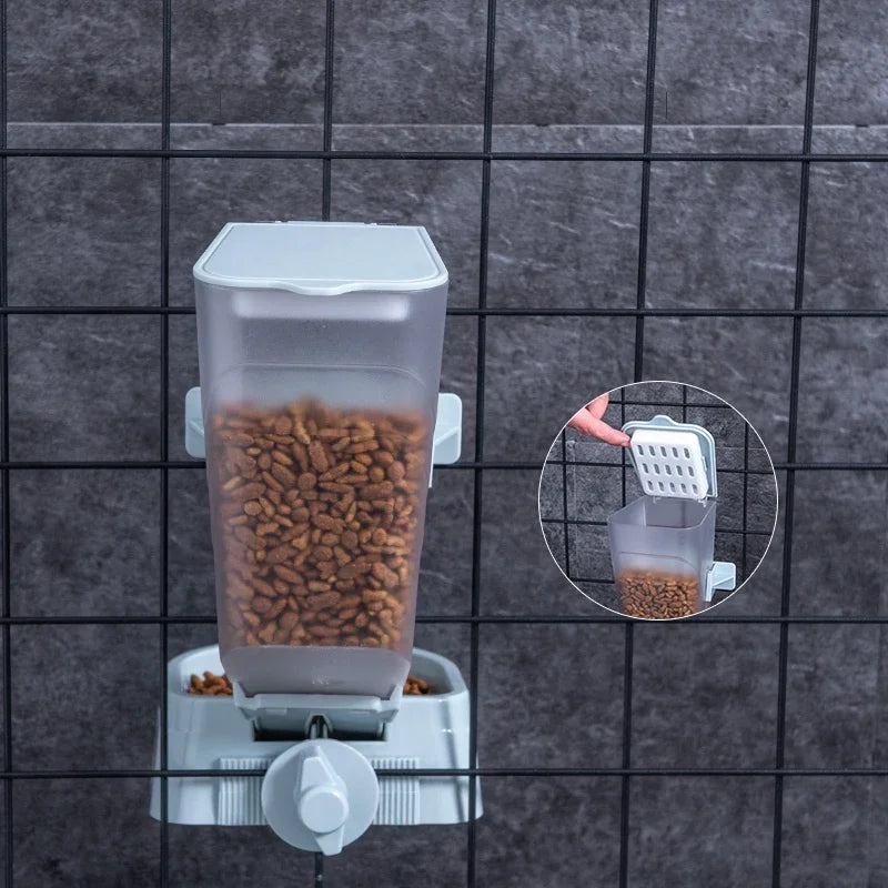 Pet Feeding Product For Puppy Cats Rabbit Birds - Automatic Cage Hanging Bowl, Water Bottle, Food Container Dispenser