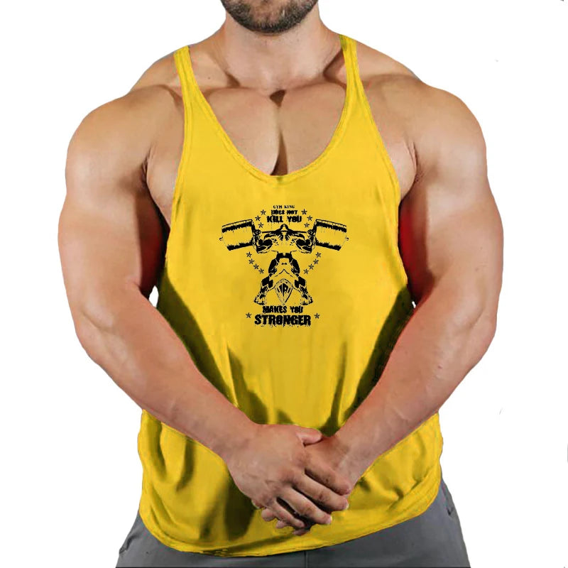 Stringer Singlet Men Fitness Clothing Gym Clothes for Men Men's Singlets Gym Shirt Man Sleeveless Sweatshirt Vests Bodybuilding