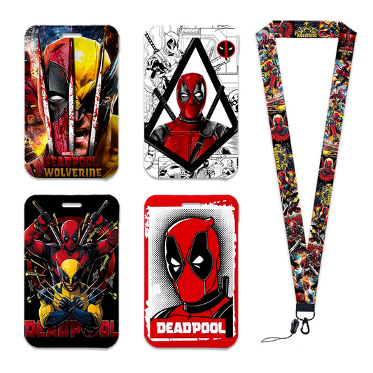 Marvel Character Hotsale Card Holder Lanyard Keychain Boy Bus Card Case Neck Strap Men Card Protectors Badge Holder Accessories