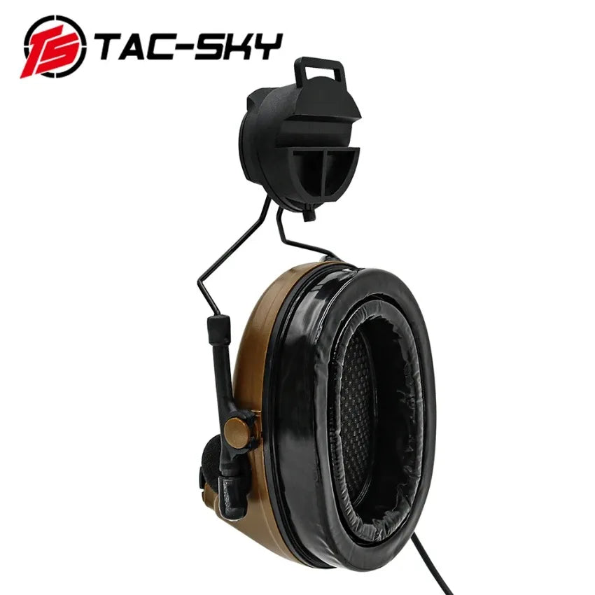 TAC -SKY TSCII Tactical Headset with ARC Rail Adapter Hearing Protection Airsoft Headphones Noise-cancelling Shooting Earmuff