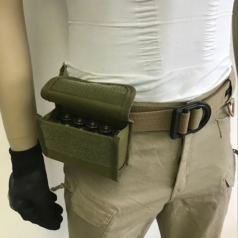 Tactical 10 Round Shotgun Shotshell Reload Holder for 12 Gauge/20G Molle Pouch Ammo Round Cartridge Holder Gun Accessories