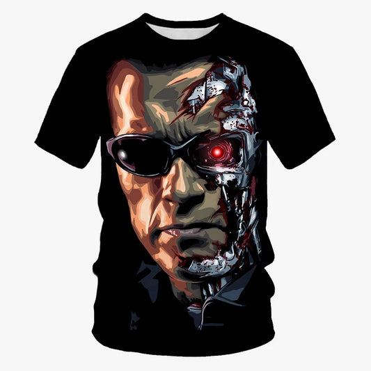 Terminator Movie 3D Printed Summer T-Shirts Men Women Casual Fashion Oversized Short Sleeve T Shirt Male Tees Tops Man Clothing