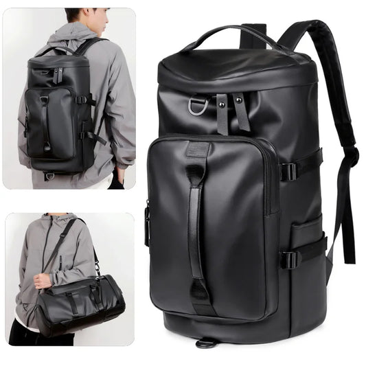 Sports Backpack, Large-Capacity Cylindrical Gym Bag, Unisex Training Bag, Dry and Wet Separation Handbag, Multi-Purpose Water-Repellent Travel Bag, Single Shoulder Crossbody Bag