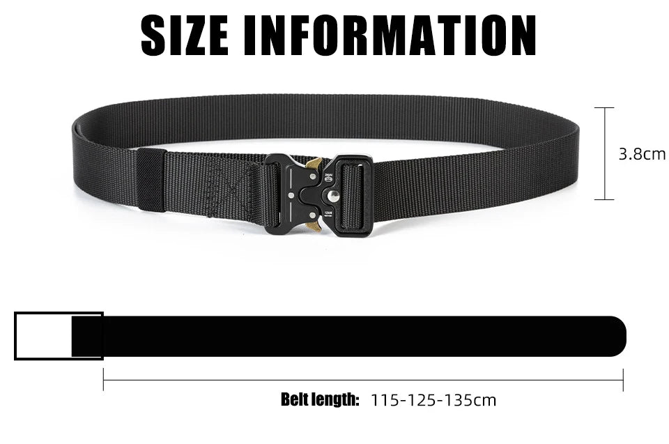 Tactical Belt, Rigger Belt, Utility Web Nylon Novelty Work Belt for Men