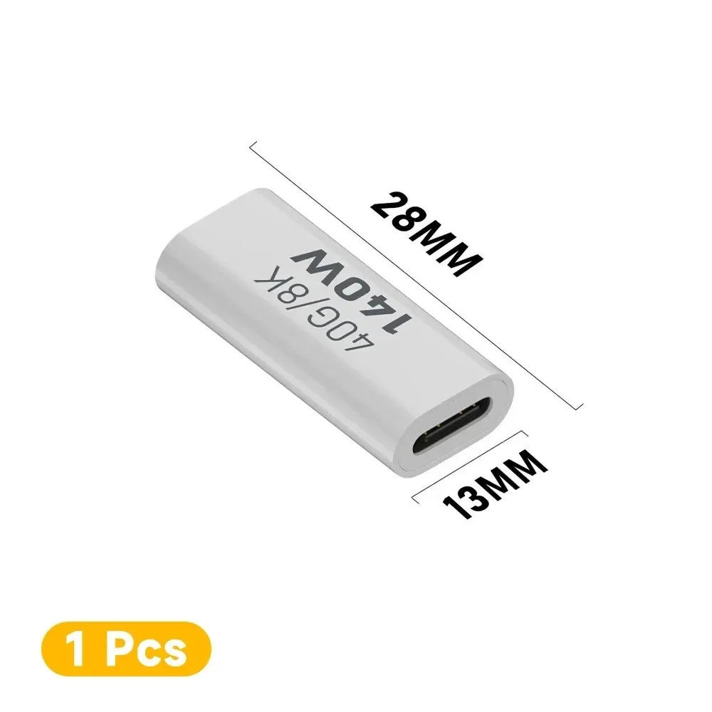 Type C Male Female 90 Angle Cable USB C Extension Cable Fast Charging 40Gbps Data Transfer 8K Extension Connector Thunderbolt 3