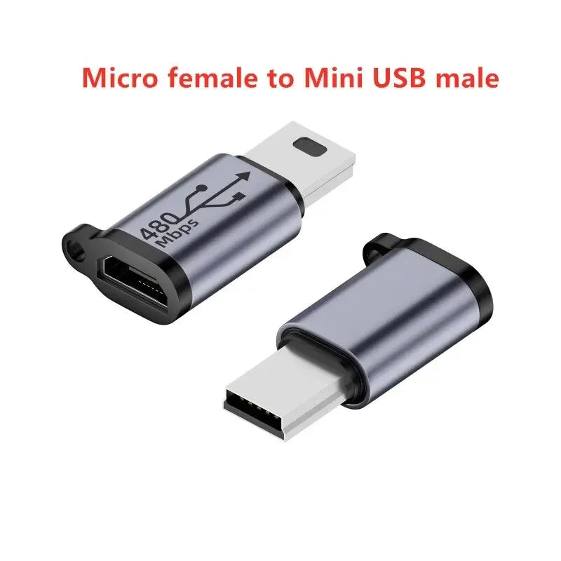 TypeC Female to Mini USB/Type C Female to Micro USB/Micro USB Female to Type C/Micro USB Female to Mini USB Connector Adapter