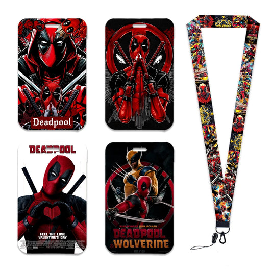Marvel Character Hotsale Card Holder Lanyard Keychain Boy Bus Card Case Neck Strap Men Card Protectors Badge Holder Accessories