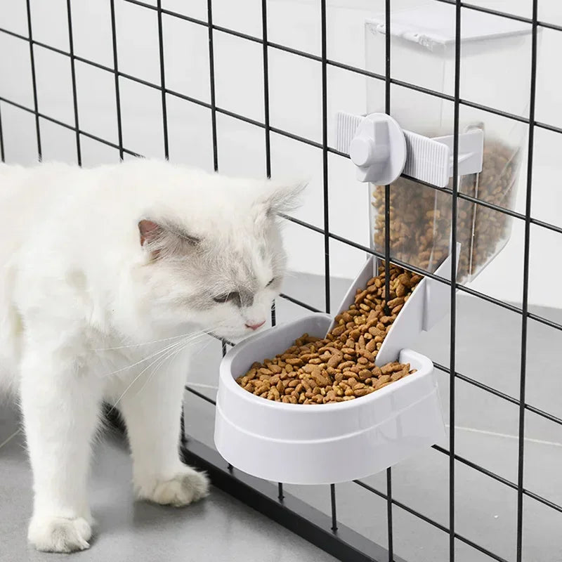 Pet Feeding Product For Puppy Cats Rabbit Birds - Automatic Cage Hanging Bowl, Water Bottle, Food Container Dispenser