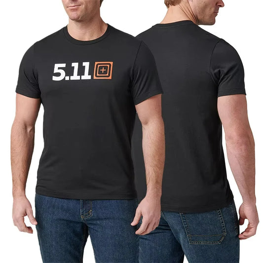 USA 5.11 Outdoor Short Sleeved Men Breathable Sweating Training Sport Printed Quick Drying T-Shirt Fighting Boxing Shirt