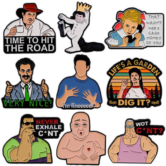 Friends Enamel Pin Funny Quotes Badges on Backpack Women Brooches Men Lapel Pins Cartoon Jewelry Cosplay Accessories Toys Gift
