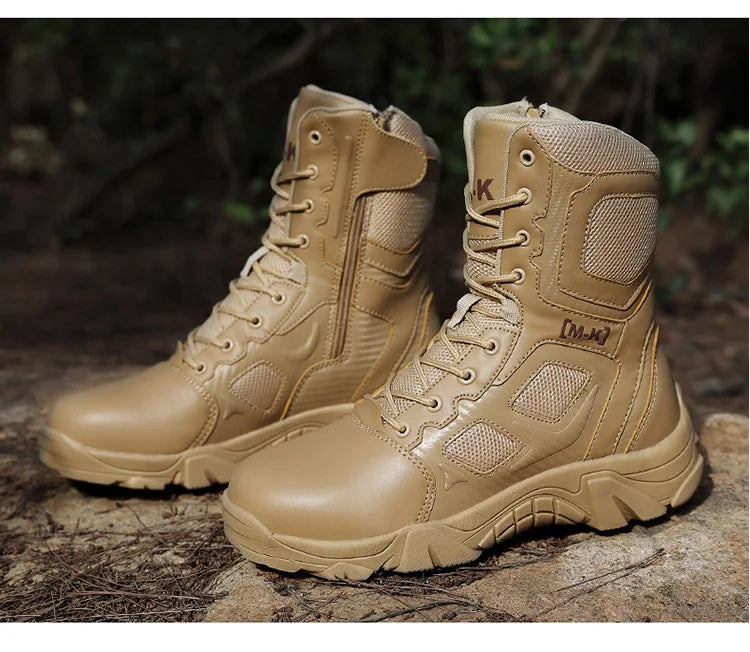 Tactical Boots Men Special Force Desert Combat Outdoor Hiking Ankle Shoes Men Work Safty Outdoor High-top Boots