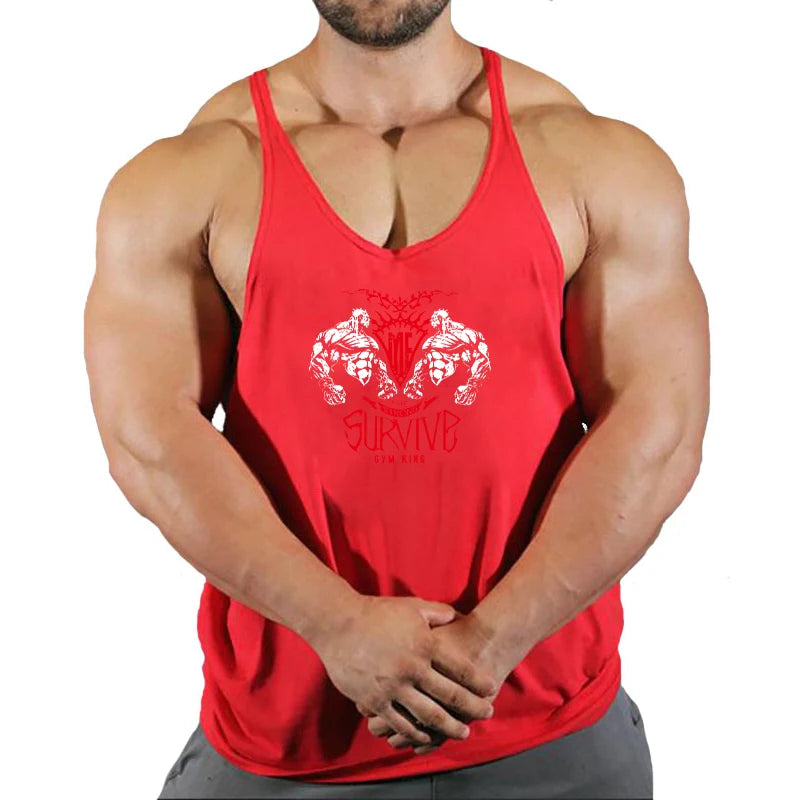 Stringer Singlet Men Fitness Clothing Gym Clothes for Men Men's Singlets Gym Shirt Man Sleeveless Sweatshirt Vests Bodybuilding