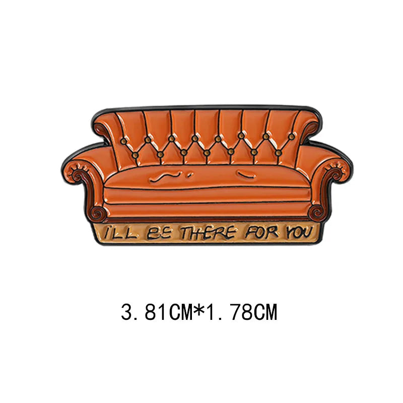 Friends Enamel Pin TV SHOW Funny Quotes Badges on Backpack Brooches Lapel Pin Cosplay Accessories Fans Gifts
