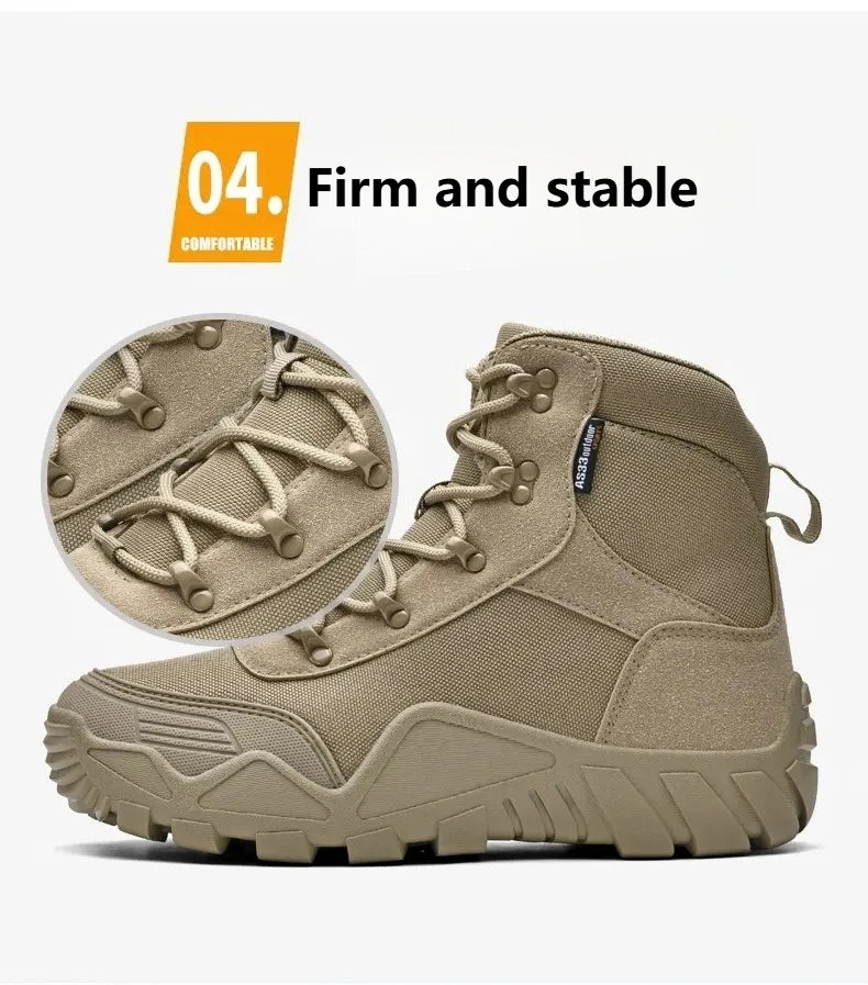 Tooling Style Black High-top Boots Men's Non-slip Combat Boots Dirty-resistant Commuting Versatile British Style High Quality