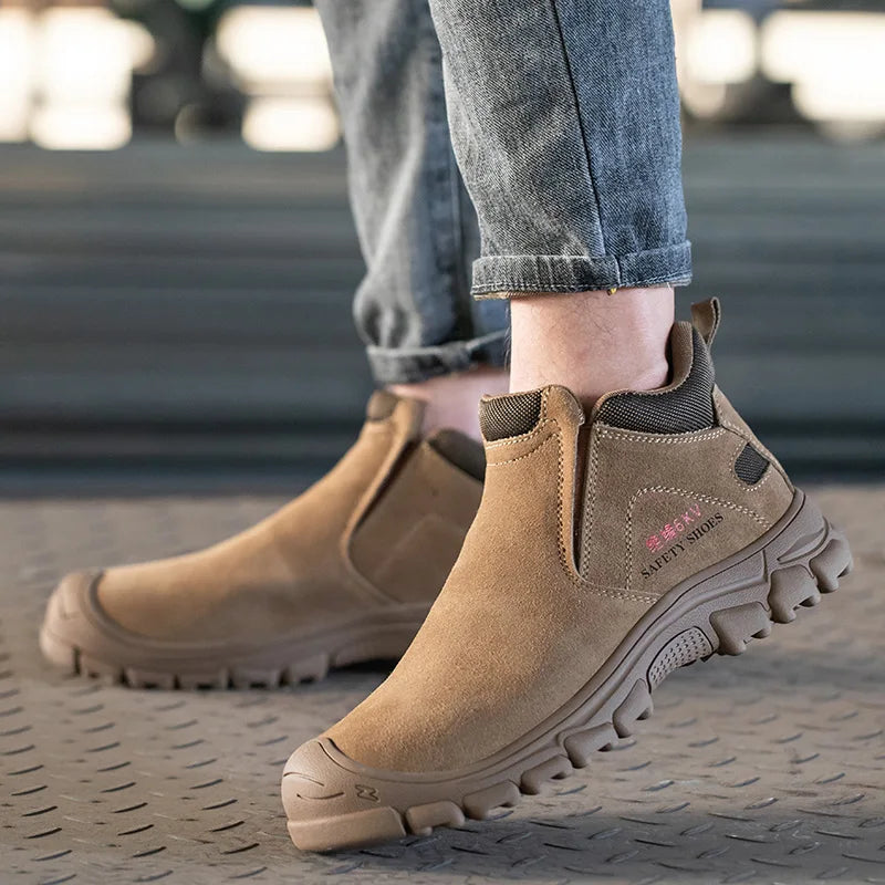 Safety Shoes Men Work Sneakers Indestructible Shoes Anti-smash Anti-puncture Protective Boots advanced non-slip traction ﻿