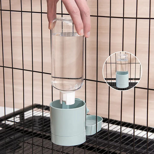 Pet Feeding Product For Puppy Cats Rabbit Birds - Automatic Cage Hanging Bowl, Water Bottle, Food Container Dispenser