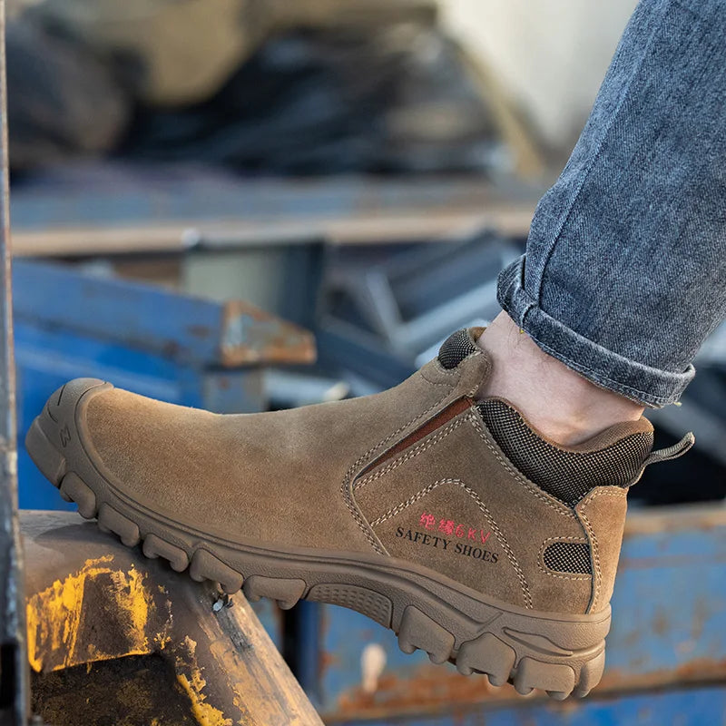 Safety Shoes Men Work Sneakers Indestructible Shoes Anti-smash Anti-puncture Protective Boots advanced non-slip traction ﻿