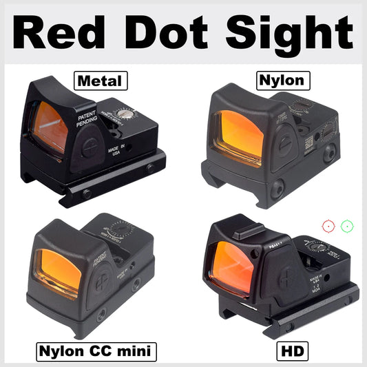 Red Dot Sight Scope RM-CC Mini Red Dot Tactical Optics Riflescope Fit 20mm Rail RMT Rifle Sight Hunting Metal-RM-HD Laser Gk