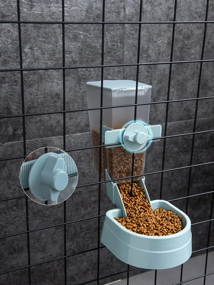 Pet Feeding Product For Puppy Cats Rabbit Birds - Automatic Cage Hanging Bowl, Water Bottle, Food Container Dispenser