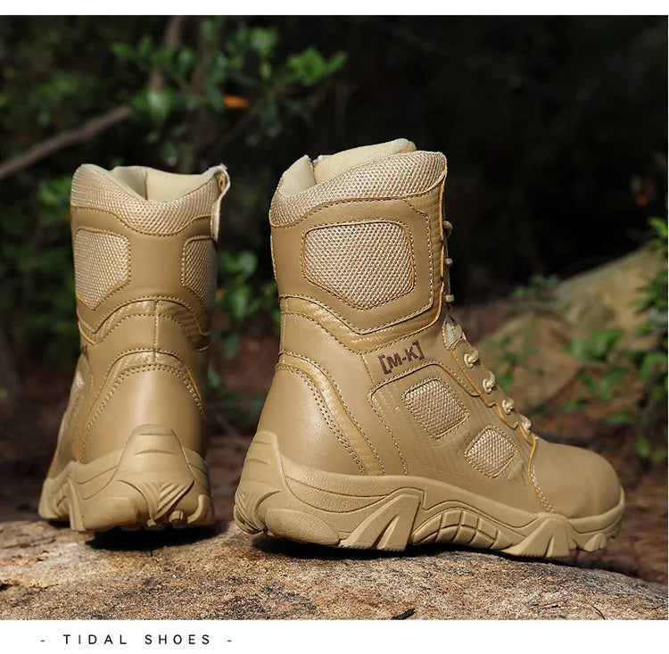 Tactical Boots Men Special Force Desert Combat Outdoor Hiking Ankle Shoes Men Work Safty Outdoor High-top Boots