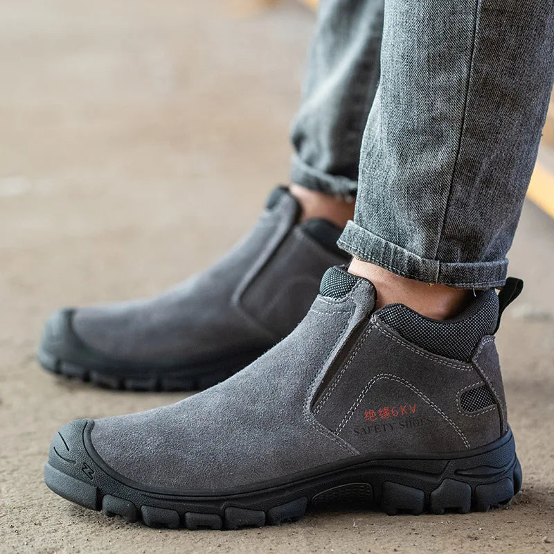 Safety Shoes Men Work Sneakers Indestructible Shoes Anti-smash Anti-puncture Protective Boots advanced non-slip traction ﻿