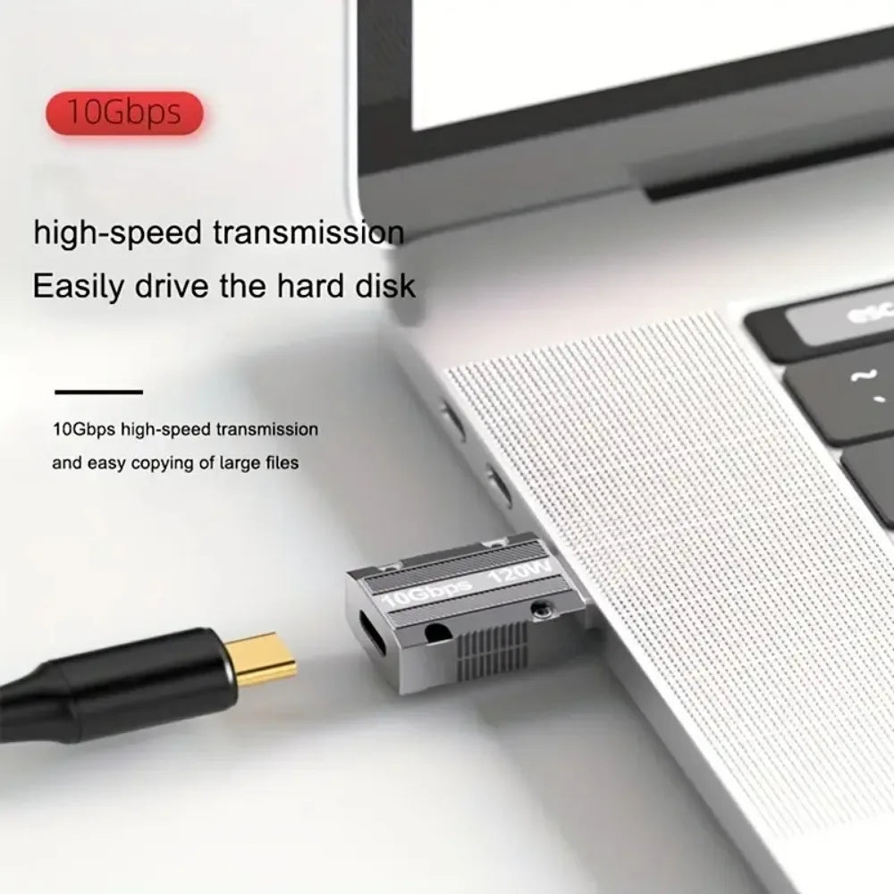 TYPE-C Female to USB Male 120W Fast Charging Zinc Alloy Mechanical Style 10GBPS Fast Transmission OTG Adapter