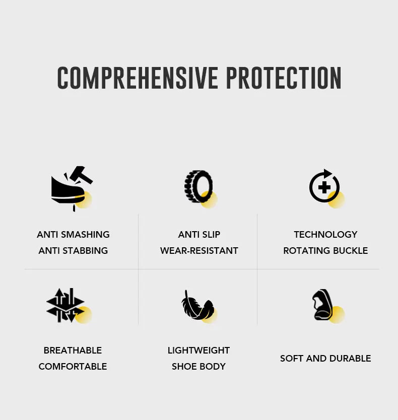 Safety Shoes Work Shoes Steel Toe Men Puncture-protective Work Boots Anti-smash Protect Boots Indestructible Safety Botas