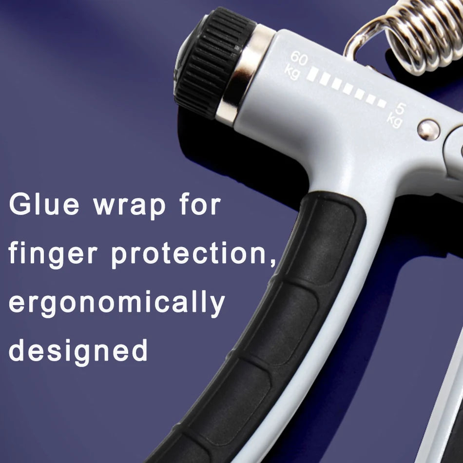 WorthWhile 5-60Kg Countable Hand Grip Gym Fitness Men Adjustable Finger Heavy Exerciser Strength Muscle Recovery Gripper Trainer