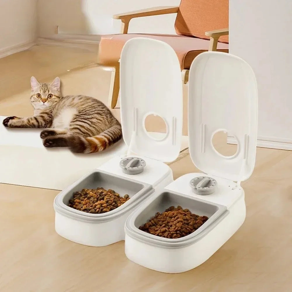 Pet Cat and Dog Bowl Automatic Feeder with Dry and Wet Food Separation for Home Timed and Quantified Meal Feeding Accessories