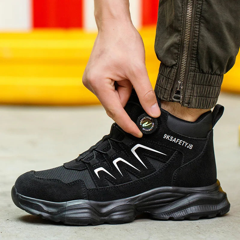 Safety Shoes Work Shoes Steel Toe Men Puncture-protective Work Boots Anti-smash Protect Boots Indestructible Safety Botas