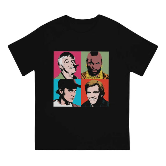 The A-Team Newest TShirt for Men Mashup TV 80s Hanniba Round Collar Basic T Shirt Personalize Gift Clothes OutdoorWear