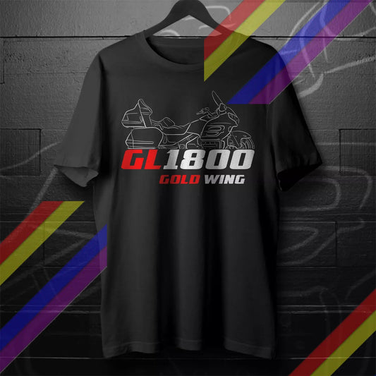 Man T Shirt Casual GL 1800 Gold Wing 2001-2024 Motorcycle T shirt Graphic Summer Short Sleeves 100% Cotton