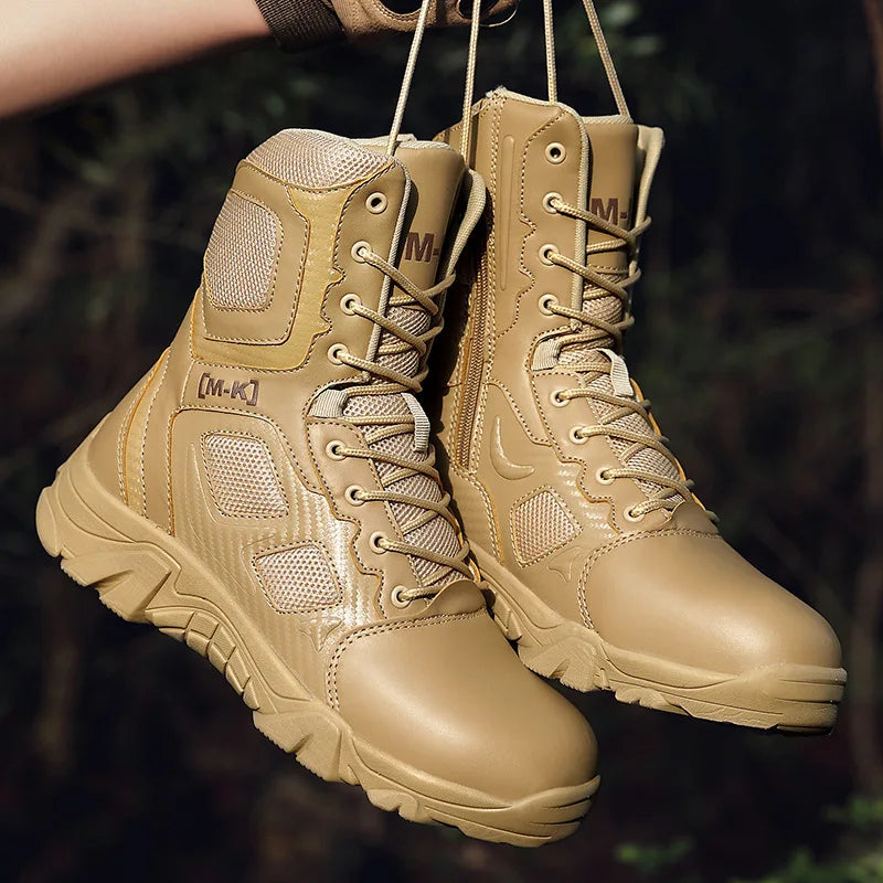 Tactical Boots Men Special Force Desert Combat Outdoor Hiking Ankle Shoes Men Work Safty Outdoor High-top Boots