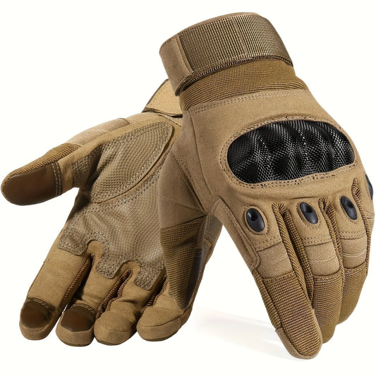 Tactical Gloves Men Full Finger Gloves Touchscreen and Palm Anti-Slip, Durable Gloves Ideal for Outdoor Training Hunting Hiking