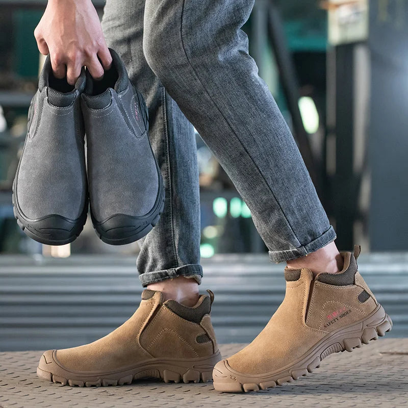 Safety Shoes Men Work Sneakers Indestructible Shoes Anti-smash Anti-puncture Protective Boots advanced non-slip traction ﻿