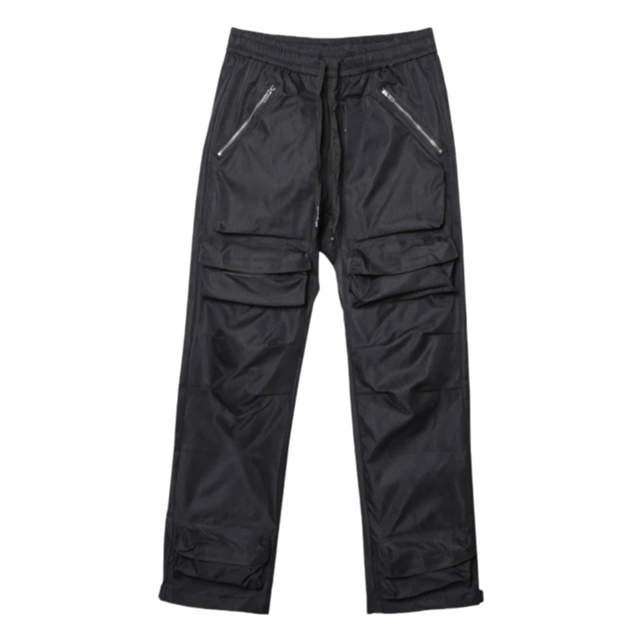 Tactical Cargo Pants Men Streetwear Hip Hop Multiple Pockets Paratrooper Trousers Functional Elastic Waist Casual Pant Techwear