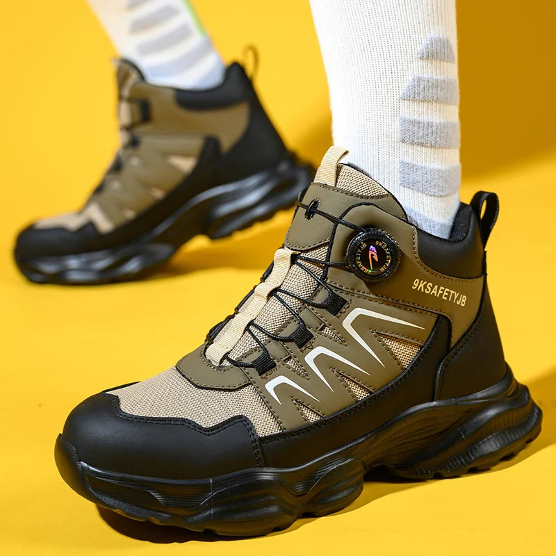 Safety Shoes Work Shoes Steel Toe Men Puncture-protective Work Boots Anti-smash Protect Boots Indestructible Safety Botas