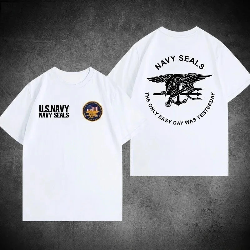 Tactical Military Fan Tough Guy 3D Printing New DEVGRU Special Forces SEALs T-shirt for Men and Women Large Size Loose